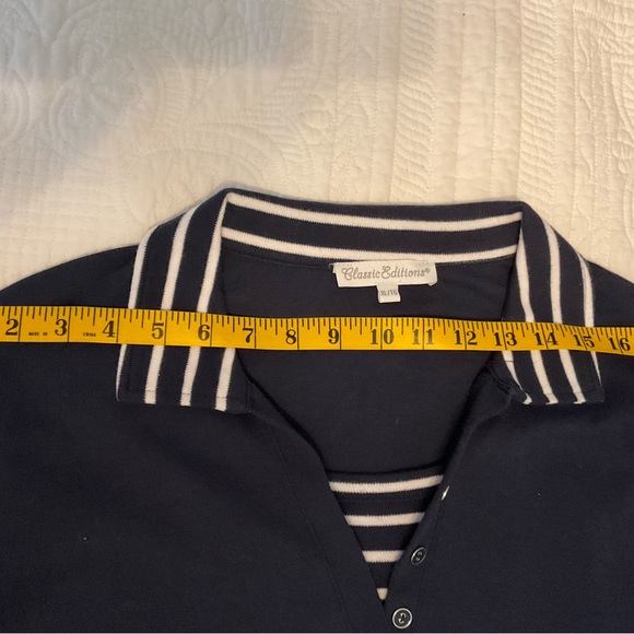 MISOOK NAVY BLUE NAUTICAL STYLE PULLOVER SWEATER, SIZE: XL - Picture 11 of 14